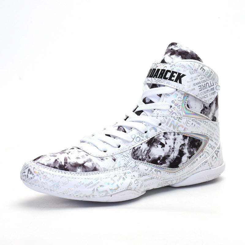 High-top Fashion Graffiti Style Boxing Sneakers