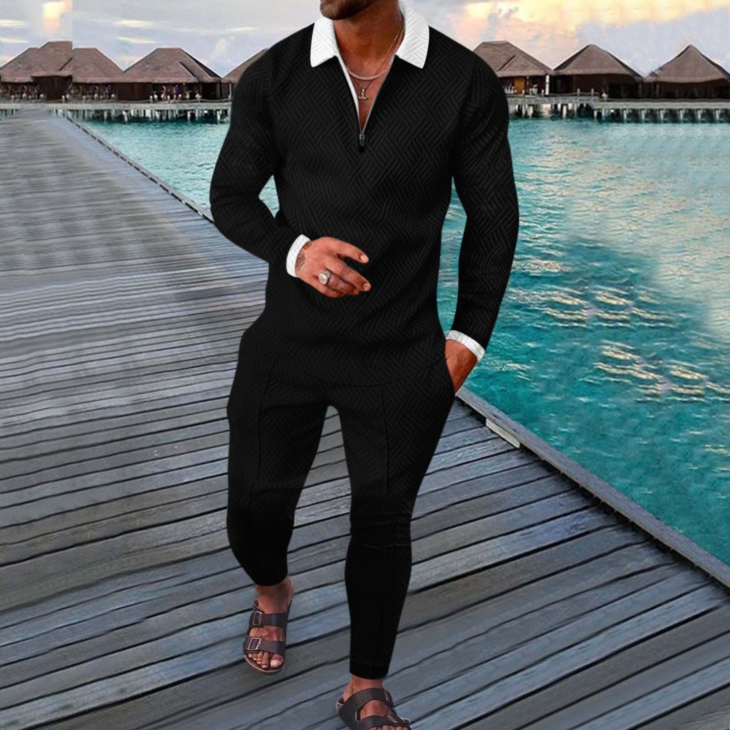 Autumn Long-sleeved Trousers /Two-piece Sports And Leisure Men's Suit