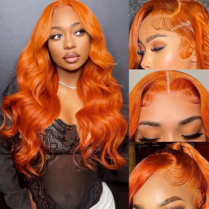 Long Curly Fluffy Orange Hair Big Wave Former Lace Head Cap