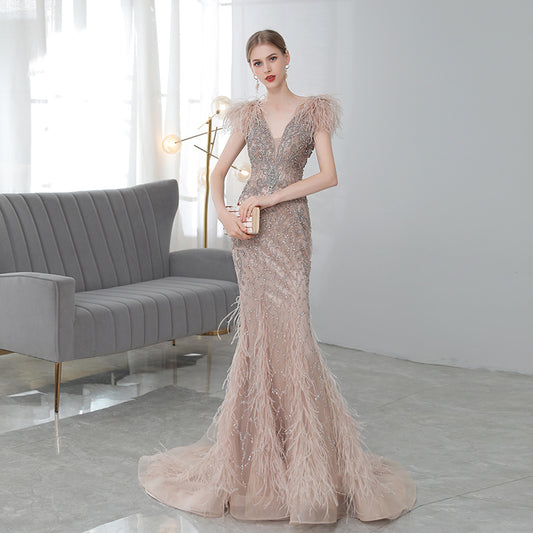 High-end Luxury Fishtail Evening Dress