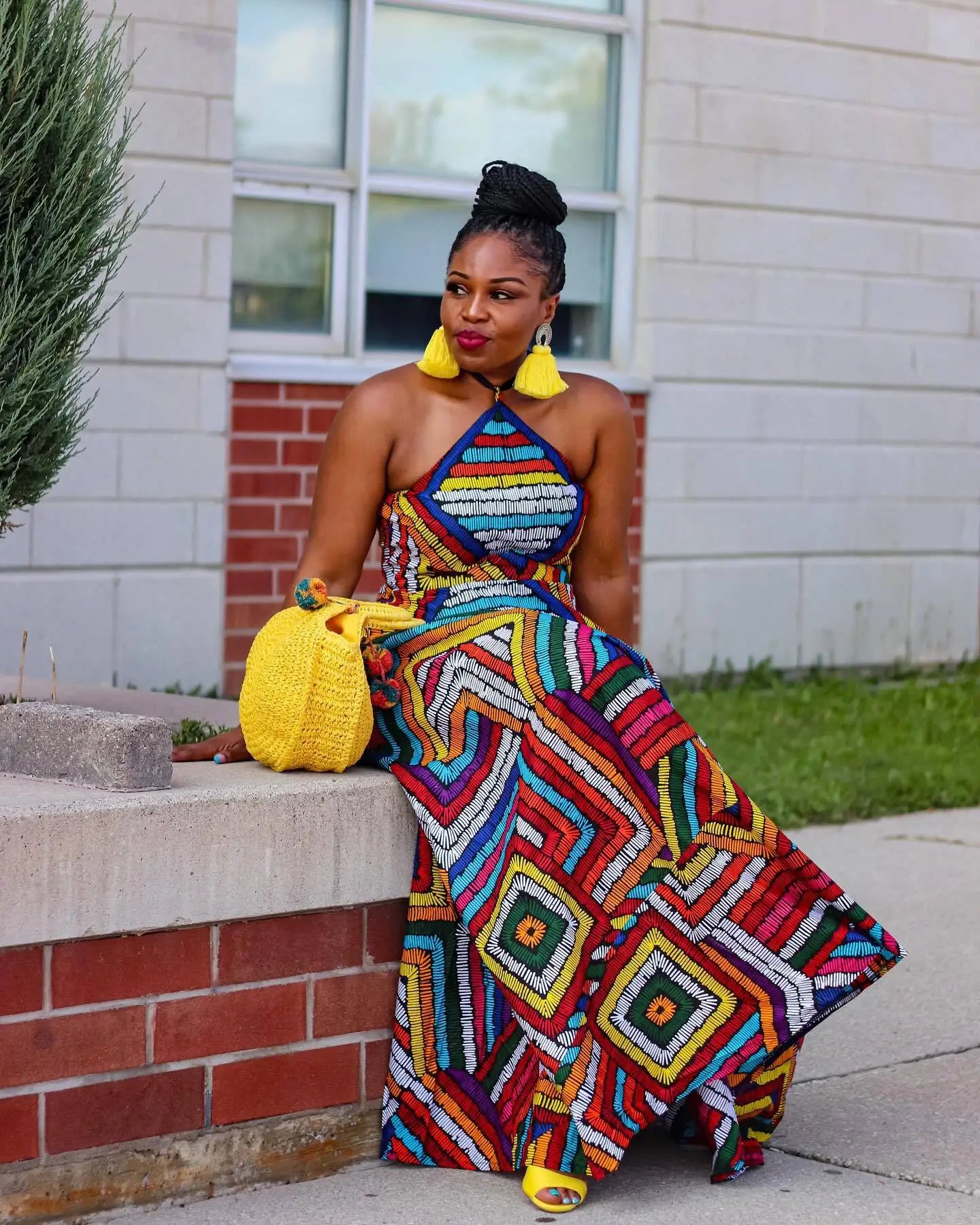 African Dresses For Women Elegant Dashiki Summer Spaghetti Straps Maxi Dress Ladies Traditional Africa Clothing Fairy Long Dress