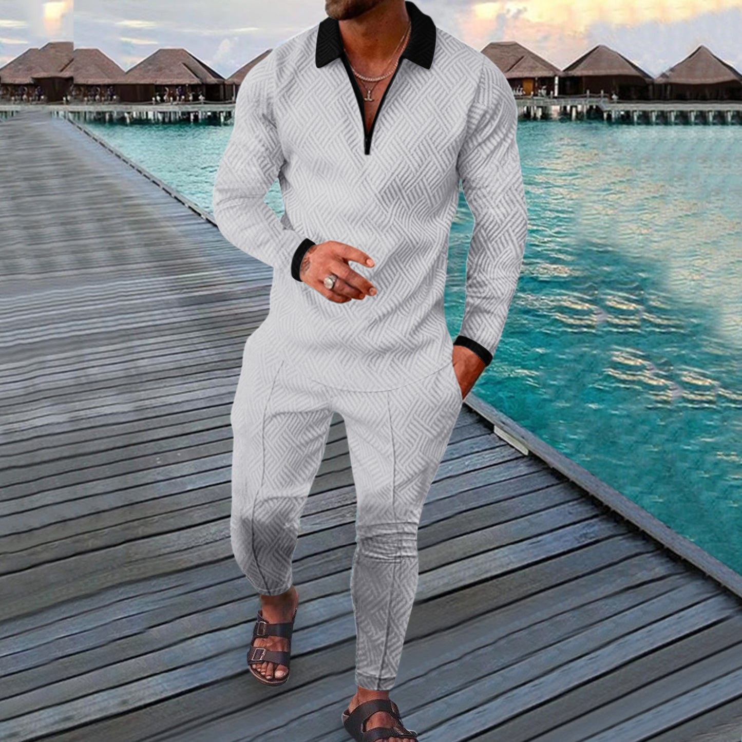 Autumn Long-sleeved Trousers /Two-piece Sports And Leisure Men's Suit