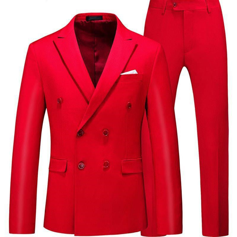 2 Pieces Slim Fit Casual Tuxedo Suit Set