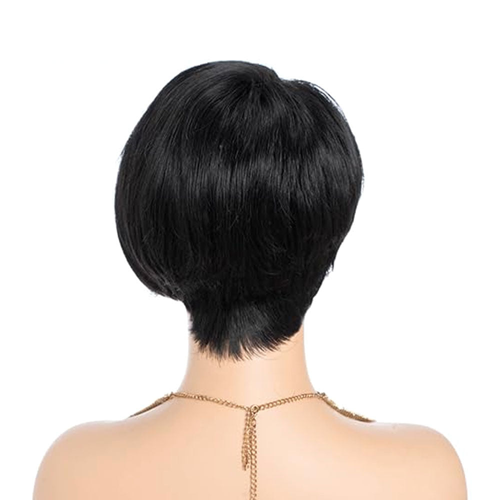 Human Hair Lace Bob Non-toxic Wig-pre-drawn, 13X4X1 Lace,  Short Straight, T-part Lace Front Short Wig.