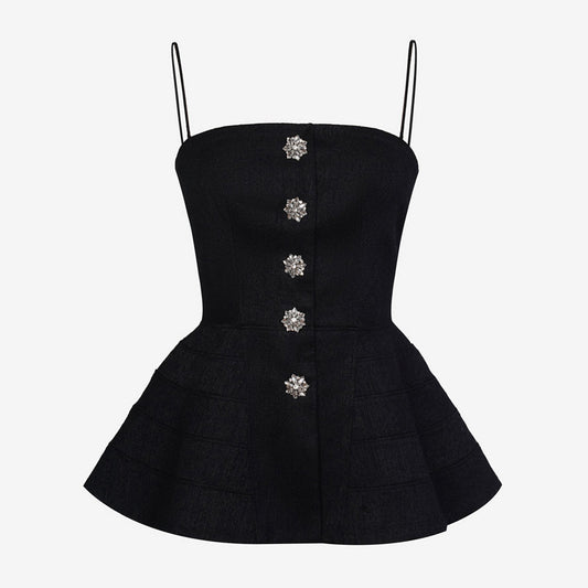 Slim Slimming Chest Wrap Top And High Waist Skirt