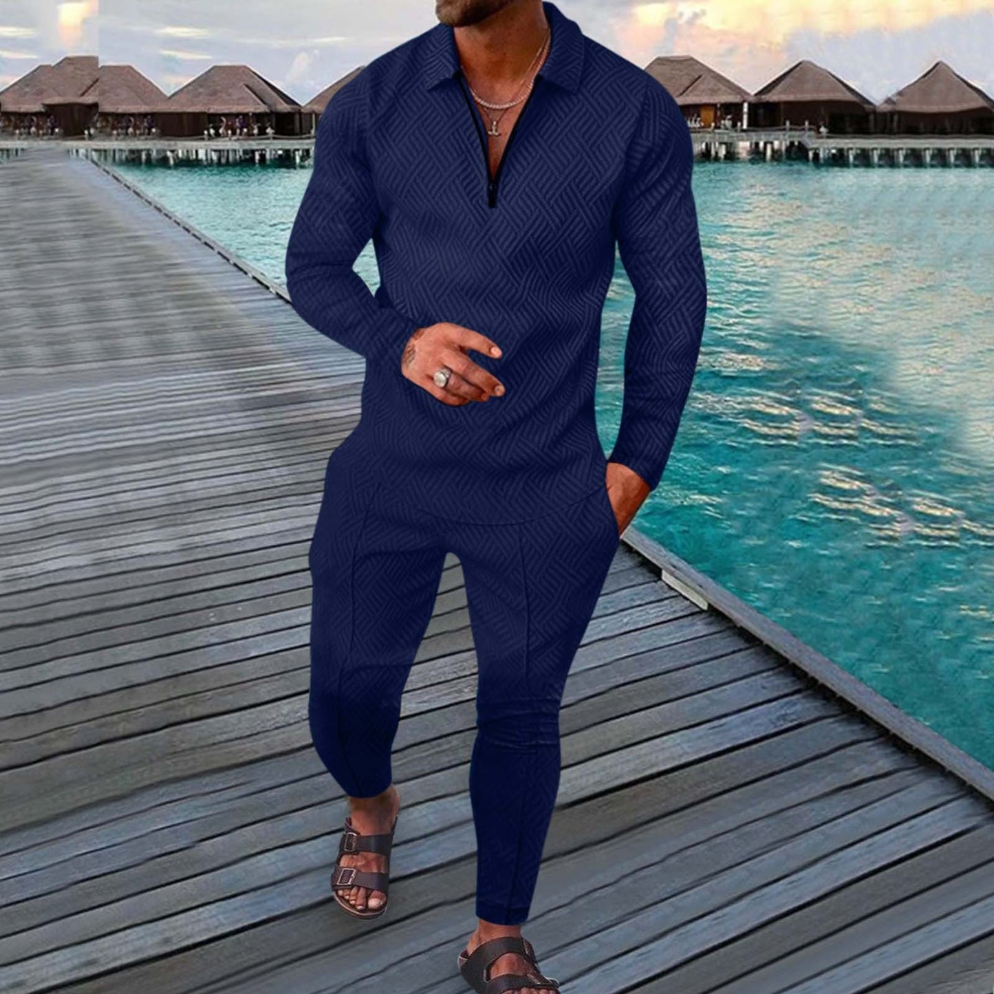 Autumn Long-sleeved Trousers /Two-piece Sports And Leisure Men's Suit