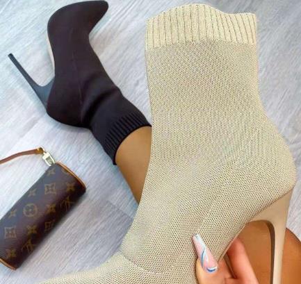 Rue Pointed Toe Stiletto Heel Sock boots